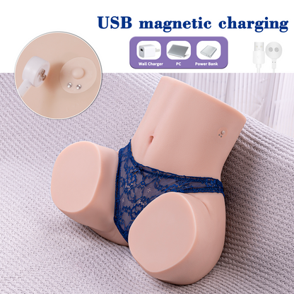 【Gina】3 Geschwindigkeiten, 4 Frequenzen, Mehrkanal-Teleskop-Masturbator 1:1，12.5kg