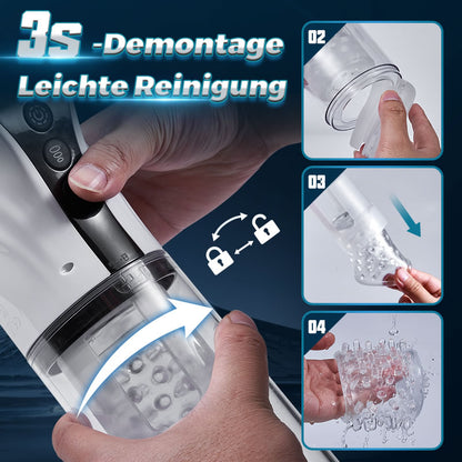 【Neue】9 Saugen&Schieben&Drehen LCD-Masturbator Cup mit Sprachfunktion