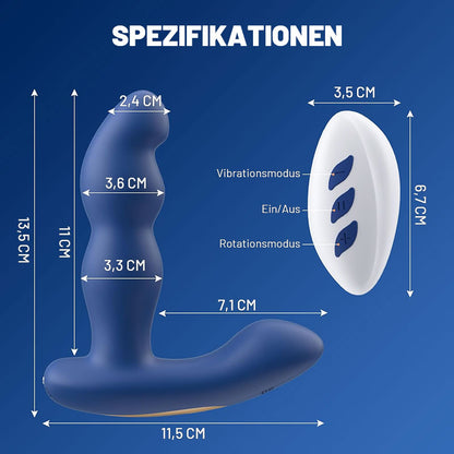 Prostata-Massagegerät mit Fernbedienung und 360°-Drehung für Fortgeschrittene