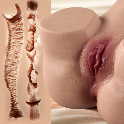 Calista - Silikon-Popo Realistischer Masturbator für Männer, hoch-elastisches Honiggel, Doppel-Schicht-Simulation | Vaginal- & Analstimulation