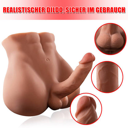 BARTLETT Brown Realistische männliche Puppe mit Dildo