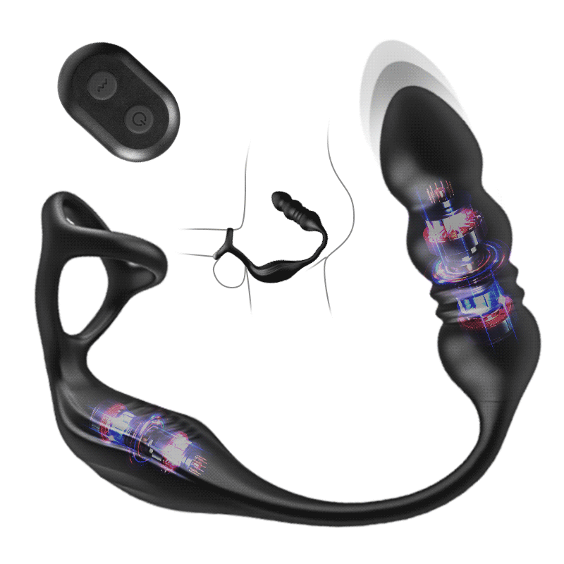 Mike - 9 Vibrations- und Pulsations-Wearable Prostata-Massagegerät mit Cockring
