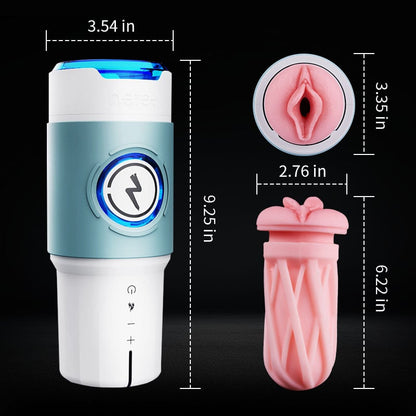Leten-ThundercoreX 6 Schiebender Infrarot-beheizter realistischer Vaginal-Masturbator