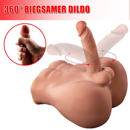 BARTLETT Brown Realistische männliche Puppe mit Dildo