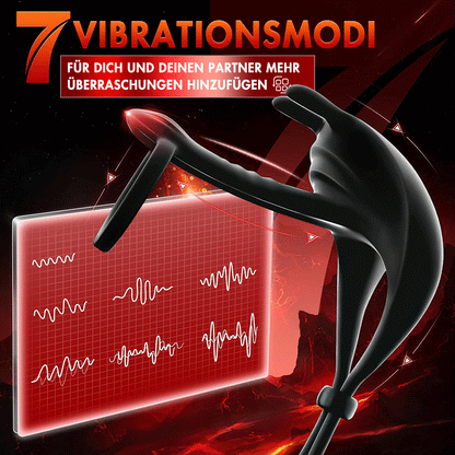 Ring-Vibrator für Paare Doppel-Penisring mit 7 Vibrationsmodi