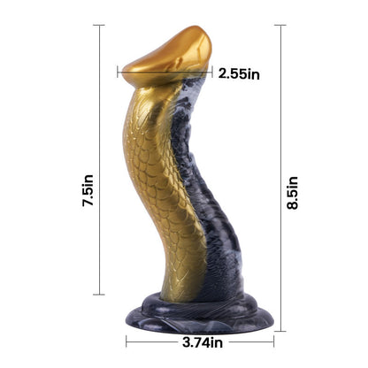 Fantasienacht: Realistischer handbetriebener Dildo in Form einer exotischen Schlange