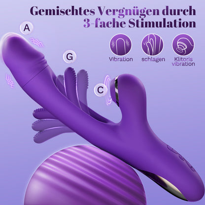 DELPHINE 7 Saugen 7 Schlagen auf den Vibrator