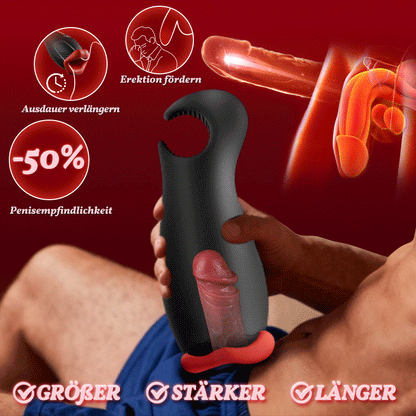 Enchantment- 9 Vibrationen 4 Saugungen Klammernde Saugung Oralsimulation Männer-Masturbator
