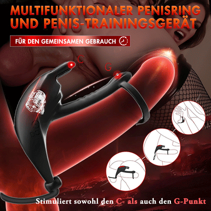 Ring-Vibrator für Paare Doppel-Penisring mit 7 Vibrationsmodi