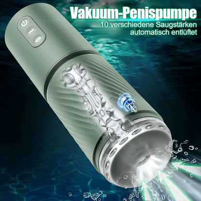 Abyss - 10 Saug- & 10 Vibrations-Vakuum-Penis-Pumpe Vergrößerungspumpe männlicher Masturbator