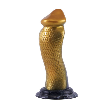 Fantasienacht: Realistischer handbetriebener Dildo in Form einer exotischen Schlange