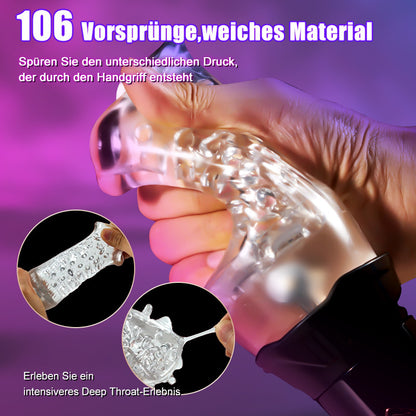 ORKAN 10 Vibration 6 Rotation 2 IN 1 Oralsex Cup Masturbator