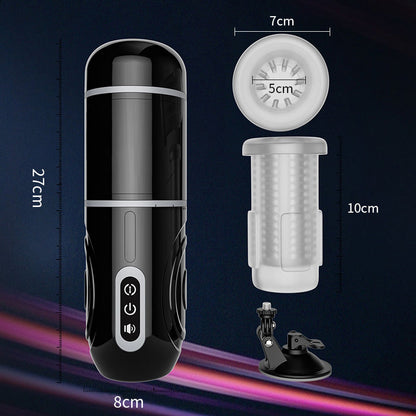 【HOT!】Deepthroat automatischer teleskopdrehunger Masturbator mit Saugnapf