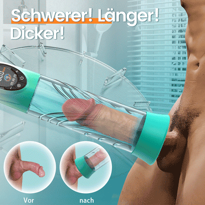 Green Pioneer – Wasser-Penispumpe mit 4 Druckstufen und 9 Saugmodi und LCD-Display