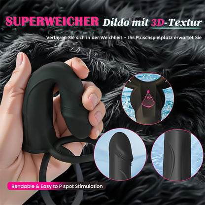 Anal-Analdildo zum Anschnallen für Paare mit vibrierendem Penisring