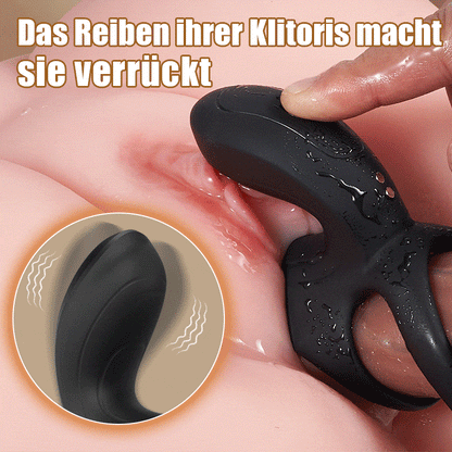 Maxwell 9 Vibrations Doppel-Vibrator Penisring für Perineum C-Spot G-Spot Stimulation