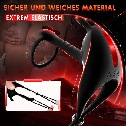 Ring-Vibrator für Paare Doppel-Penisring mit 7 Vibrationsmodi