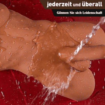 Lauren – Realistischer Hintern mit Dildo und engem Hodenloch, weizenfarbenes Unisex-Sexspielzeug
