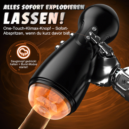 Evolution-8 Sucking 10 Vibrating One Touch Orgasm Digital Vacuum Masturbator