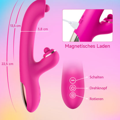 【NEU】Dual-Kugel-Klitoris 7 Vibrationsklopfen und 10 rotierenden Stimulatoren