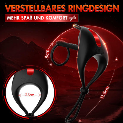 Ring-Vibrator für Paare Doppel-Penisring mit 7 Vibrationsmodi