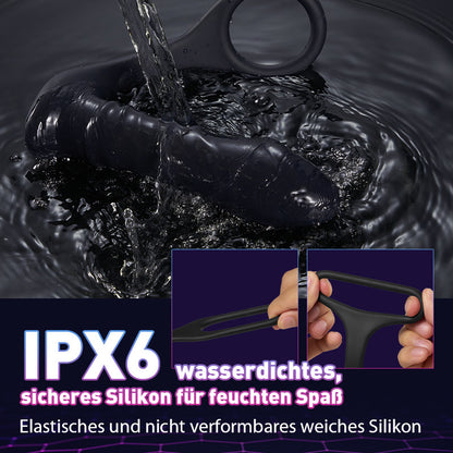 SIEG 3*10 Stoßen Vibrieren Eichel Prostata Vibrator Silikon