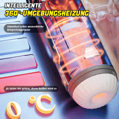 Masturbation Cup für Männer mit 4 Dehnungsmodi und Heizfunktion mit verstellbarer Staubschutzhülle
