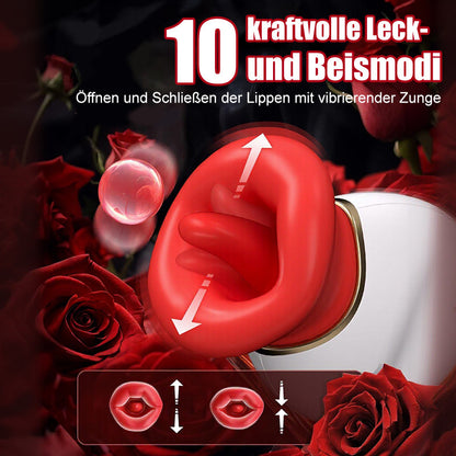 Seraphina - Mund Zunge 4-in-1 Lecken & Beißen & Saugen & Vibrator für Klitorisstimulation