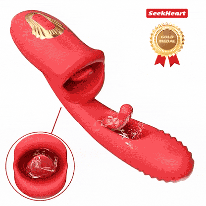 【Versand innerhalb von 24 Stunden】Bisou - G-Punkt-Slap-Vibrator mit Zungenleckfunktion & Vibrationszunge