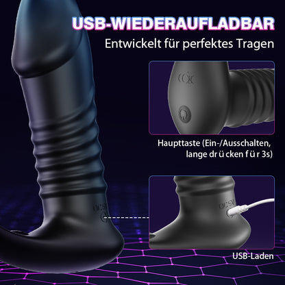 SIEG 3*10 Stoßen Vibrieren Eichel Prostata Vibrator Silikon