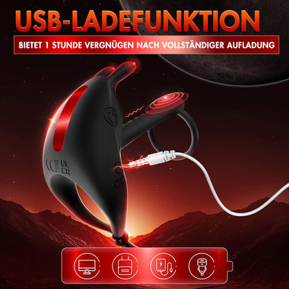 Ring-Vibrator für Paare Doppel-Penisring mit 7 Vibrationsmodi