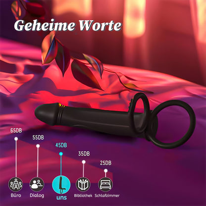 Anal-Analdildo zum Anschnallen für Paare mit vibrierendem Penisring