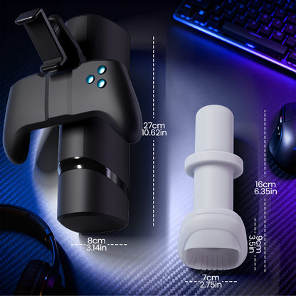 Acmejoy Turbo - 10-Modus Explosiver Stoß-Stroker – Immersives Gamepad-Design mit Handyhalter