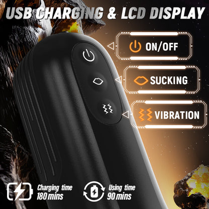 SUPER!!-5 Sucking 10 Vibrating Simulated Vagina Eingang Männliche Masturbation Cups