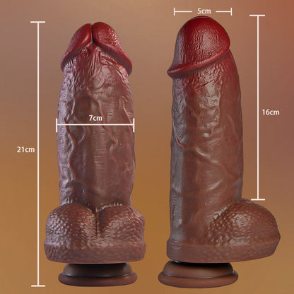 Extra großer simulierter manueller Dildo, geeignet für Männer und Frauen