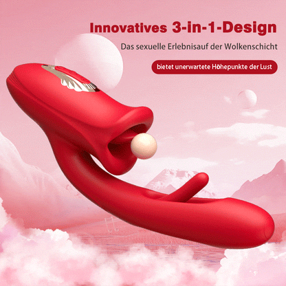 【Versand innerhalb von 24 Stunden】G-Punkt-Slap-Vibrator mit Zungenleckfunktion & Vibrationszunge