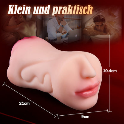 3D Texture Clitoris Oral Sex Toy Stroker 2 In 1 Pocket Pussy 0.8KG