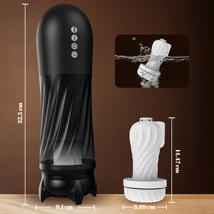 Rocket Cup Masturabtor 3 Rotierend 5 Vibrierend Dehnbar & Heizen