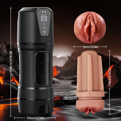 Challenger - 10 Vibrationen, 5 Saugungen, Ultra-Realistische Vagina, Simulierter Masturbator