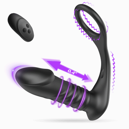 SIEG 3*10 Stoßen Vibrieren Eichel Prostata Vibrator Silikon