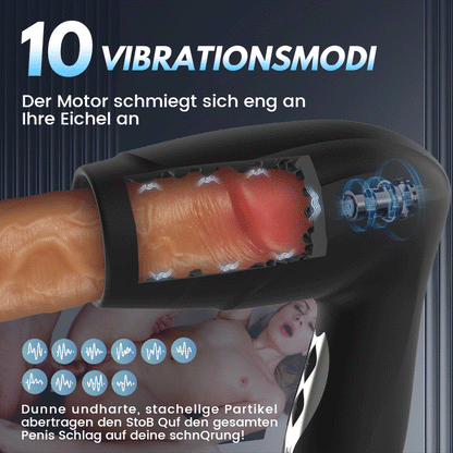 Blowjob Vakuumsauger 10 Vibratoren für Eicheltraining Männlicher Penis-Dildo-Training Masturbation