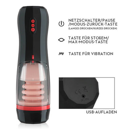CLIMBER Saugen Vibrieren Stoßen Vokalisierung 4 IN 1 Cup Masturbator