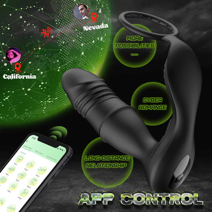 【HOT】Murphy 9 Stoßen 9 Vibrieren APP Prostata-Massagegerät